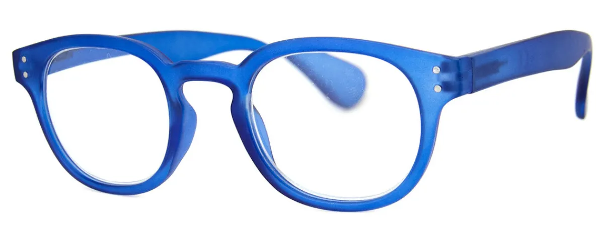 AJ Morgan Eyewear Round/Oval|Round/Oval*Broadway Blues (Blue-Light Computer Reading Glasses)