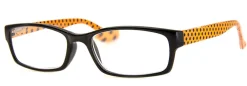 AJ Morgan Eyewear Rectangular|Rectangular*Dotty Black/Orange